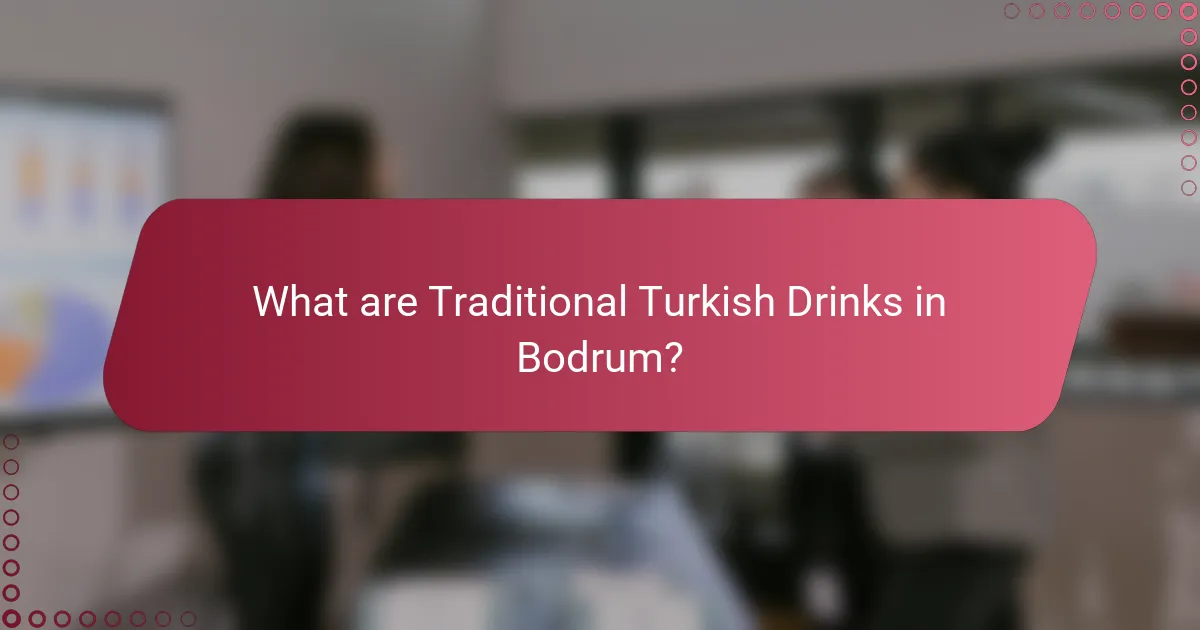 What are Traditional Turkish Drinks in Bodrum?