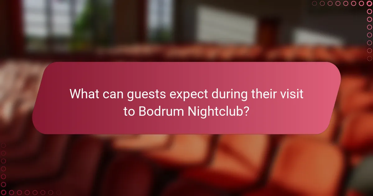 What can guests expect during their visit to Bodrum Nightclub?