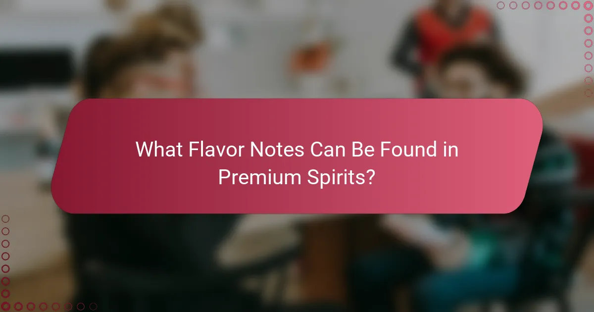 What Flavor Notes Can Be Found in Premium Spirits?
