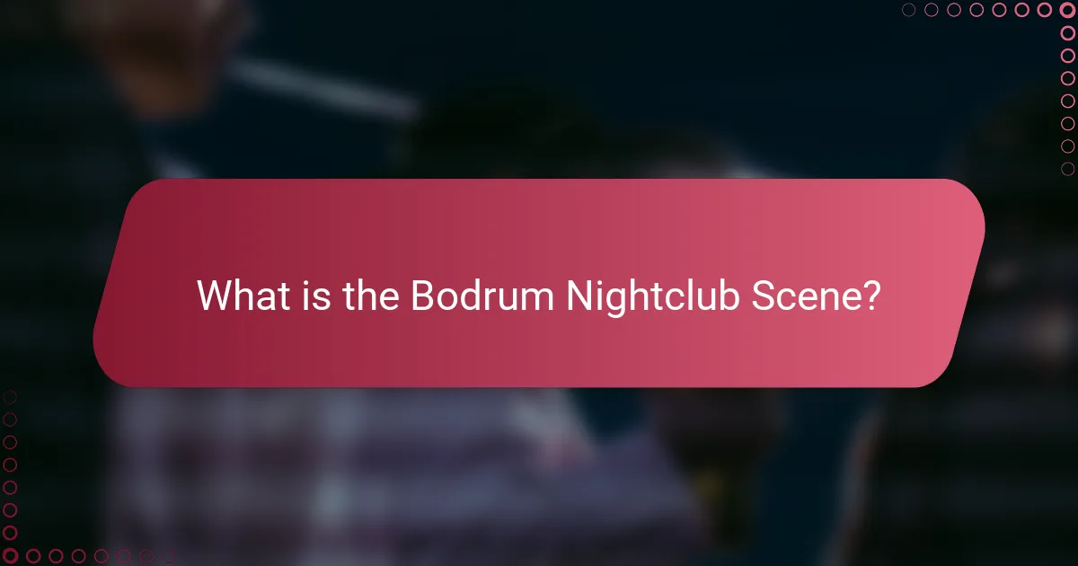 What is the Bodrum Nightclub Scene?