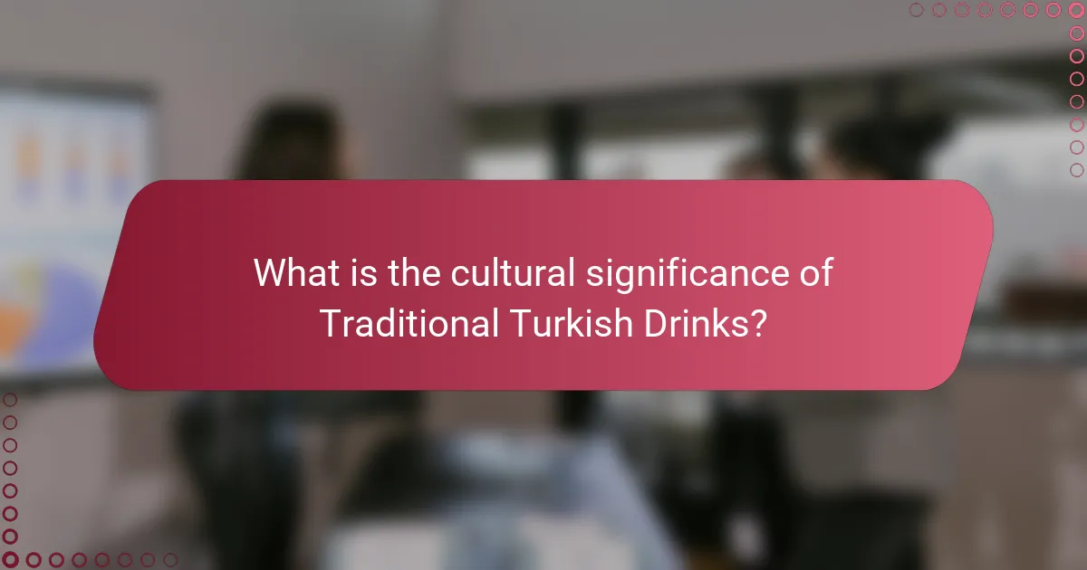 What is the cultural significance of Traditional Turkish Drinks?